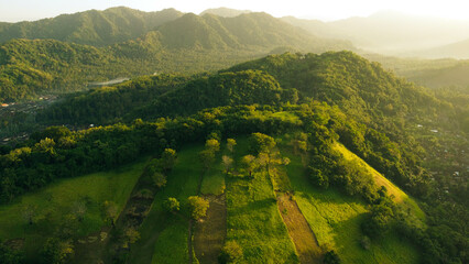 Fototapeta premium Aerial Shot Of Mountain View