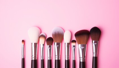 tool makeup brushes fashion with a space for text