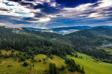 Jastrzębik, Małopolska, Poland, z powietrza.