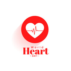 nice world heart day pulse poster for health awareness