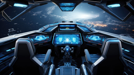 Cool Spaceship cockpit interior
