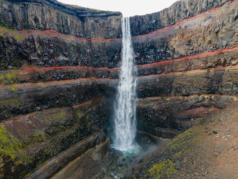 Hengifoss waterfall in Iceland