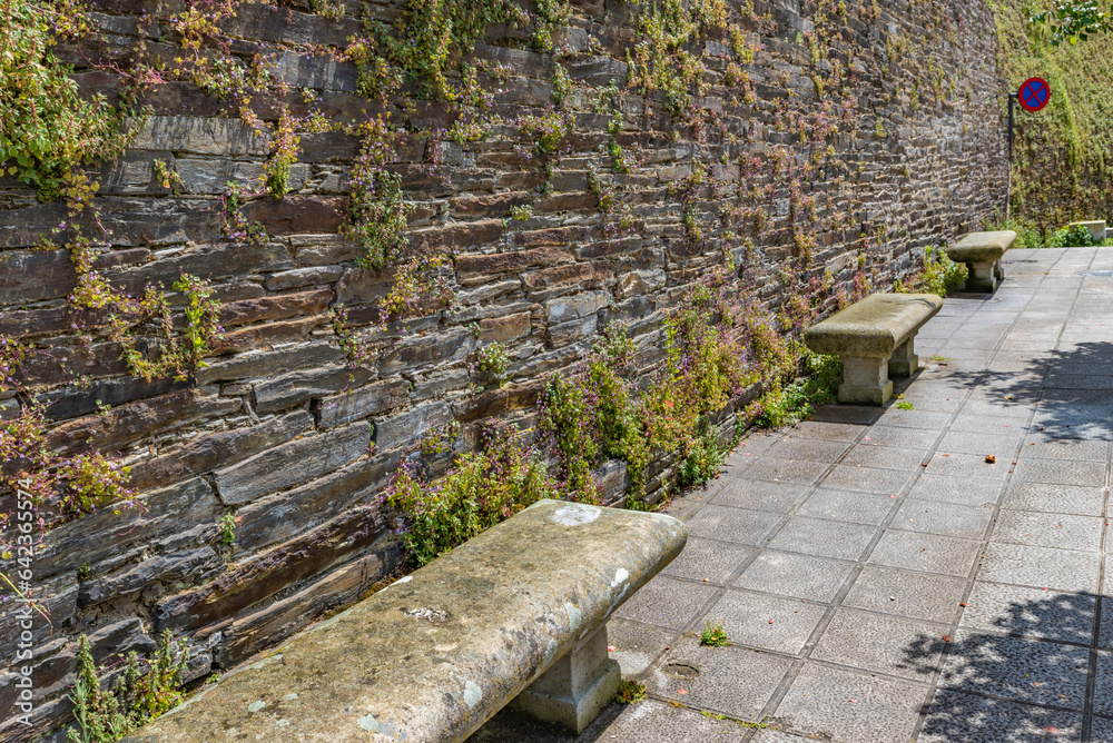 Wall mural Roman Walls of Lugo in Spain, UNESCO World Heritage Site