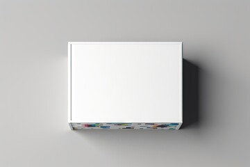 delivery branding mockup empty high design box corrugated mailing mai electronic container mail up White blank shipping cardboard cardbox lid mock-up gift postal isolated box postal cardboard flip - obrazy, fototapety, plakaty