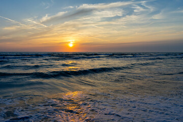 Fototapeta na wymiar sunset over the Mediterranean sea