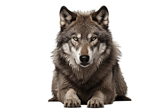Wolf Territory isolated on a transparent background. Generative Ai