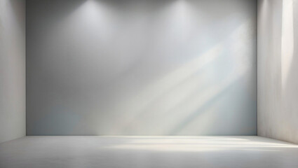Minimalistic Product Showcase: Light on Gray Plaster Wall