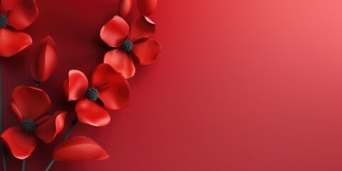 Beautiful abstract red floral design background. beautiful Generative AI AIG32