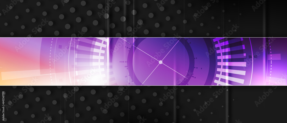 Wall mural abstract dark computer technology business banner background