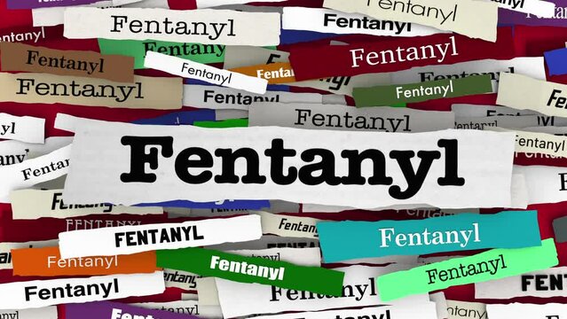 Fentanyl Drug Overdose News Headlines Epidemic Deaths 3d Animation