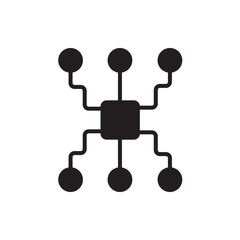 multichannel marketing icon vector. omni channel symbol. Network icon vector. Linear style sign for mobile concept and web design.