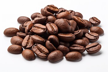 Naklejka premium Coffee beans isolated on a white background