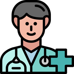 doctor filled outline icon