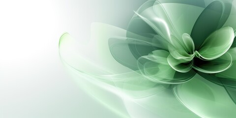 Fototapeta na wymiar Beautiful abstract green transparent floral design background. beautiful Generative AI AIG32
