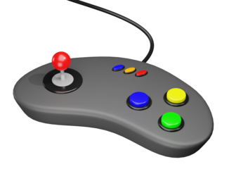 3D rendering of retro game console on transparent background