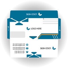 Vector corporate envelope design template.

