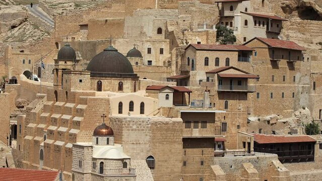 Medium, Still Shot of Ancient Mar Saba Monastery