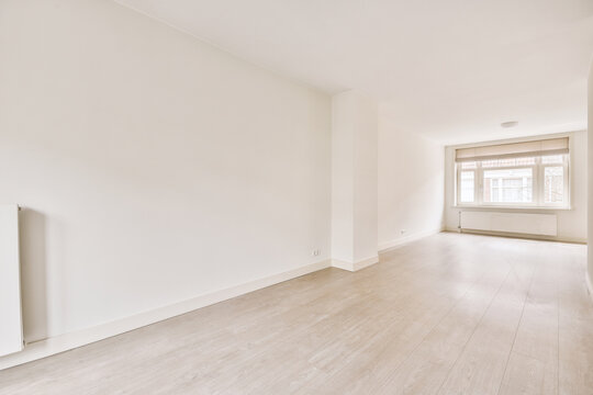 Empty room with window and radiator