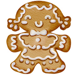 gingerbread man isolated on white