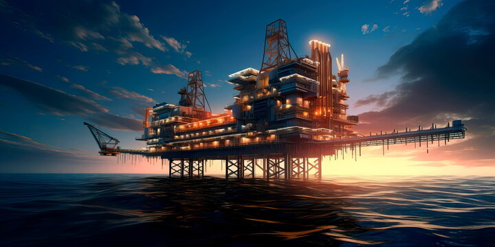 floating platform for offshore oil and gas production.Generative AI