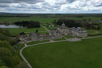 aerial view of Castle Howard. baroque style 18th-century stately home in North Yorkshire. 