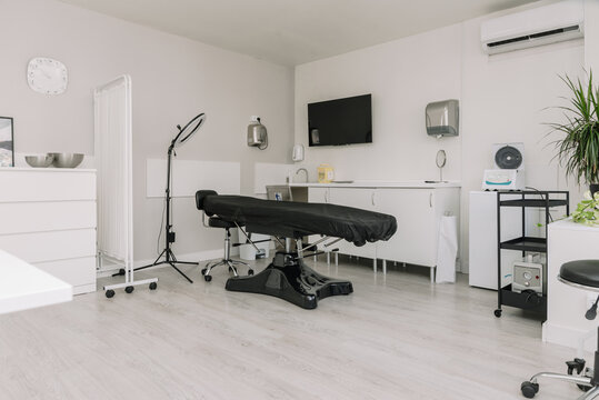 Modern interior of spacious medical clinic