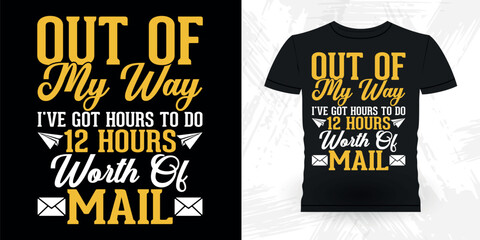 Funny Mailman Mail Retro Vintage Postal Worker T-shirt Design