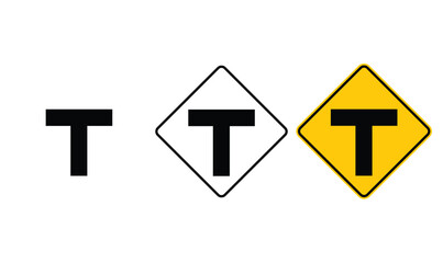 icon T-Intersection sign