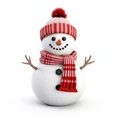 snowman with hat and scarf