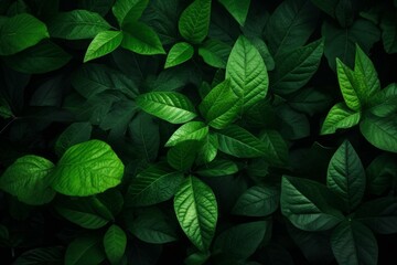 Green leaves background topview. Generate Ai