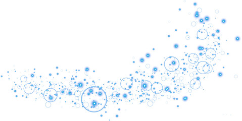 Blue sparks glitter special light effect. Sparkles on transparent background. Christmas abstract pattern. Sparkling magic dust particles. PNG.