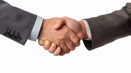 handshake isolated on a white background, business deal.