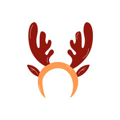 Obraz premium deer antler headband pattern christmas textile i