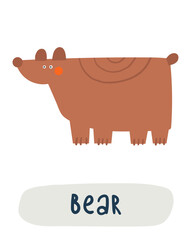 Autumn nature flashcard.
