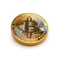 Fototapeta na wymiar Bitcoin, Cryptocurrency Coin, generative ai illustration