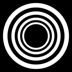 black and white circle targat round tunnel element.