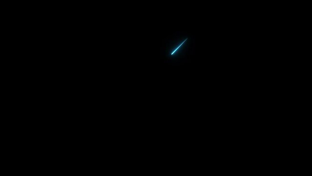 Neon line lightning bolt icon isolated on black background. Neon bolt lighting neon sign with power effect animation seamless. Night bright neon sign