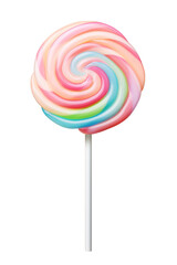 perfectly detailed pastel lollipop photorealism, isolated on white background PNG