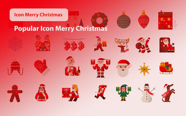 set of christmas icons