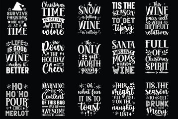 Christmas Wine Bag SVG Bundle