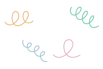 Colorful Line Elements Design For Decorative