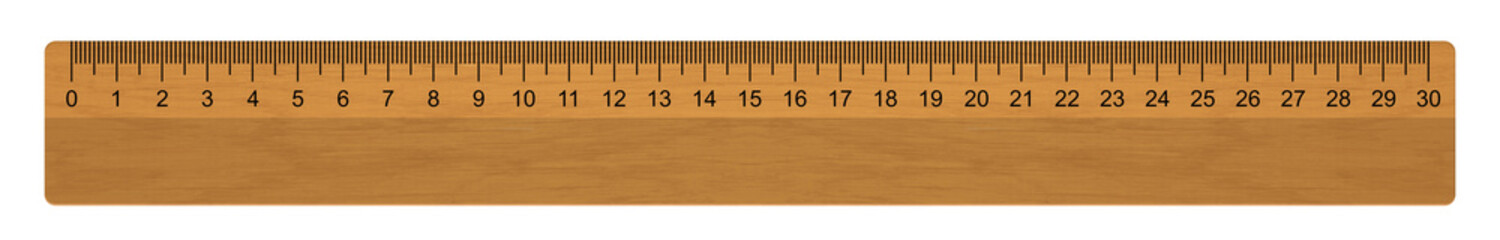 Holzlineal - 30 cm