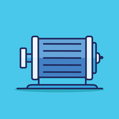 Fototapeta premium Low Voltage Electrical Motor Isolated Vector