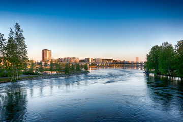 Obraz premium A beautiful summer in Joensuu, a city in North Karelia, Finland