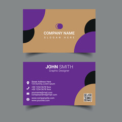 Professional business card design template for company or business. Two color simple but professional design. Compatible for business and personal use