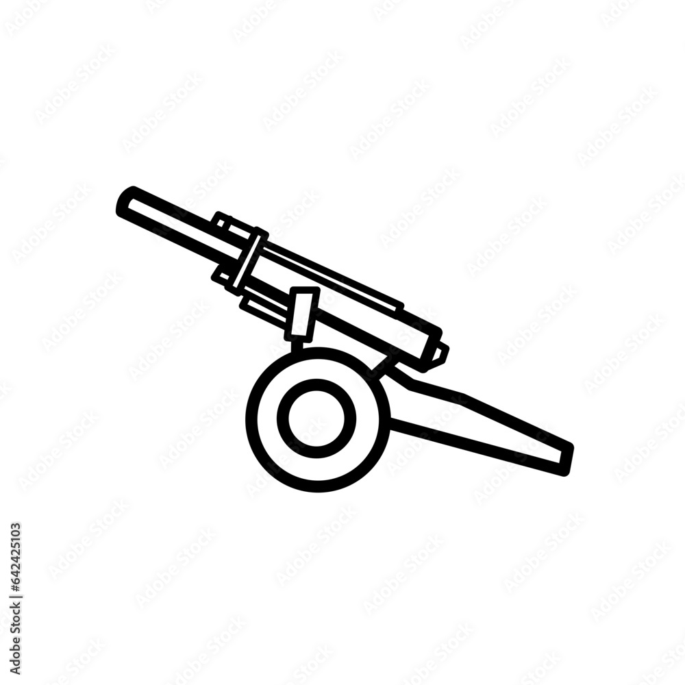 Wall mural cannon - vector icon