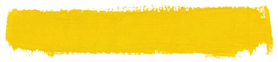 Fototapeten Yellow stroke of paint  isolated on transparent background © Roman Samokhin