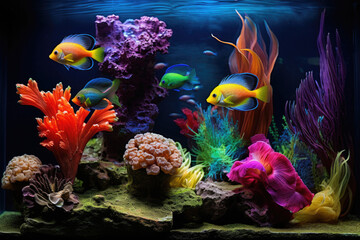 Fototapeta na wymiar Tropical fish aquarium
