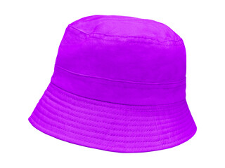 purple bucket hat isolated PNG transparent.