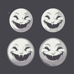 Obraz premium Halloween moon's spooky charm. AI Generation.